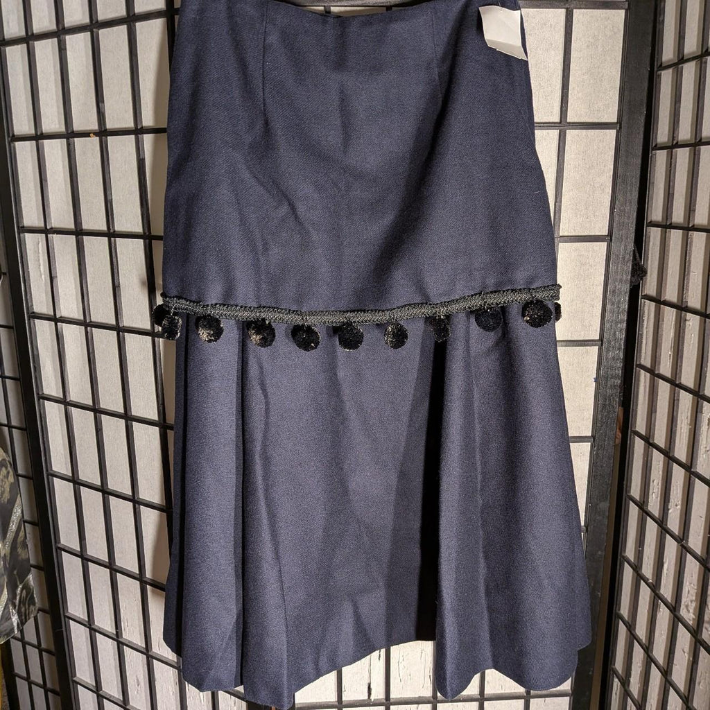 Wales Bonner Serenade Pompom Trim Midi Skirt