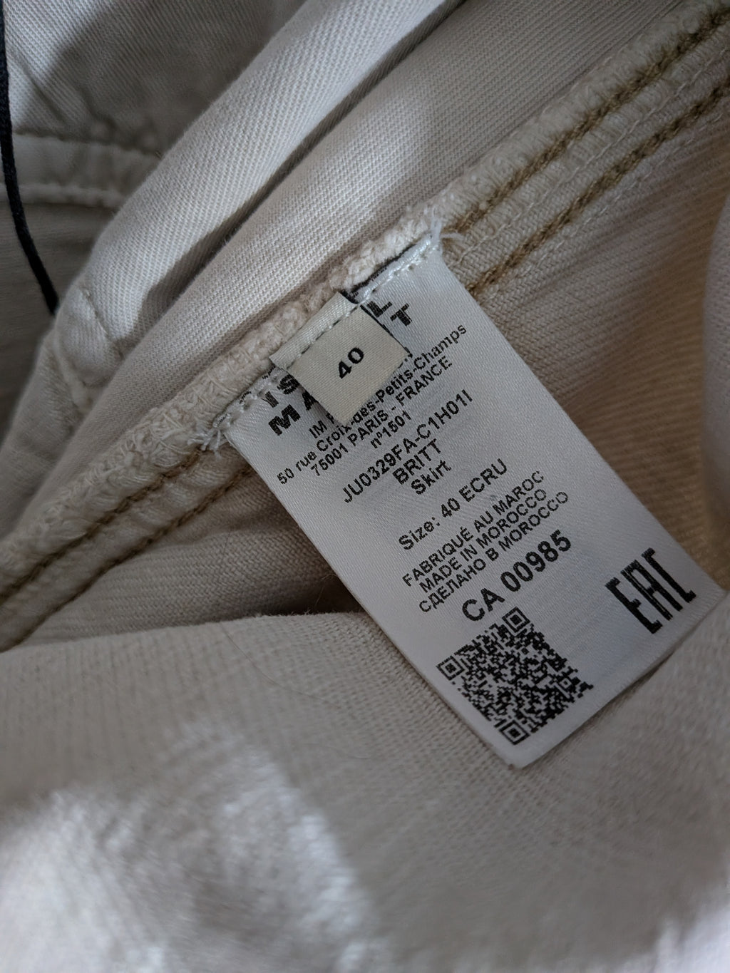 Isabel Marant Beige Britt Denim Midi Skirt