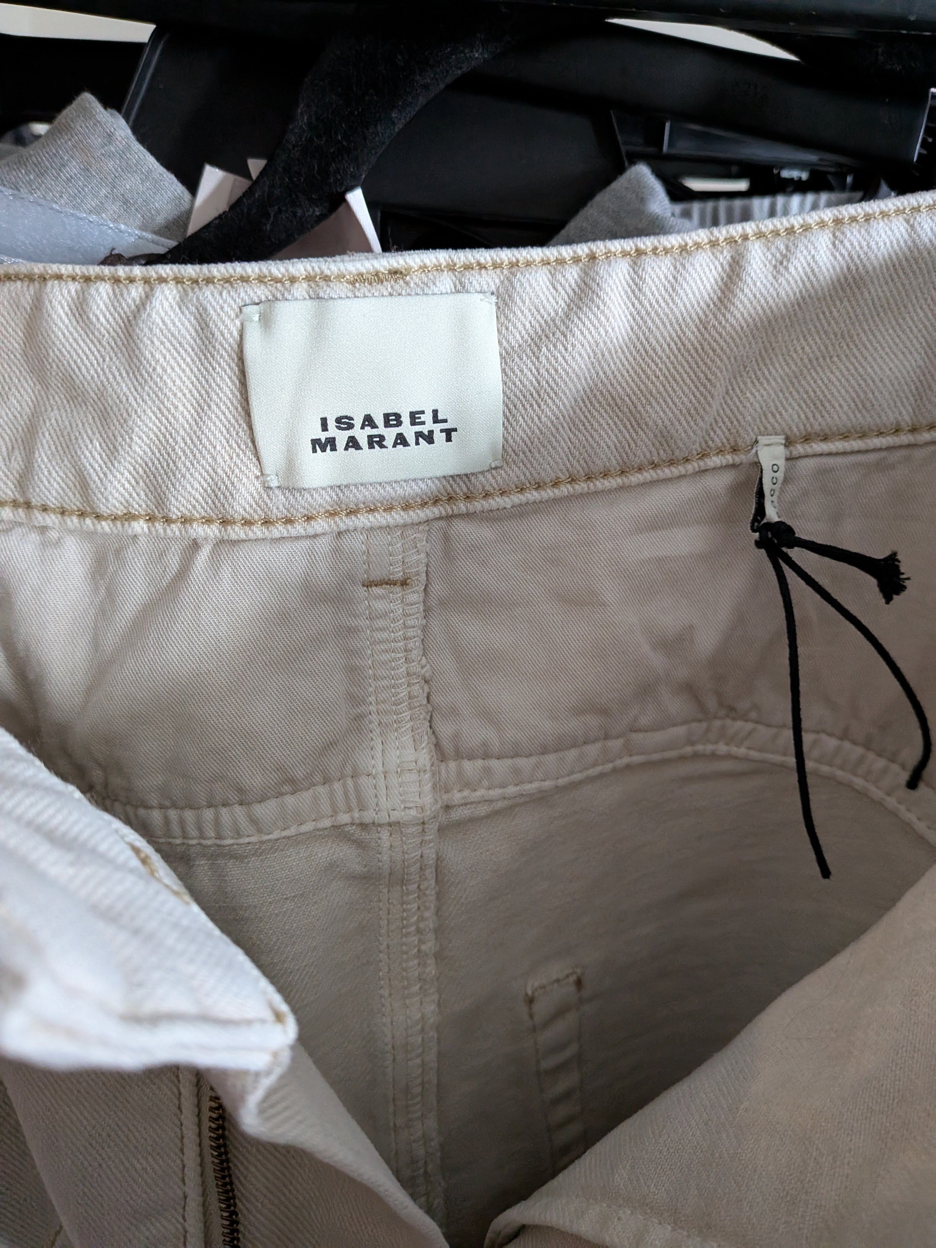 Isabel Marant Beige Britt Denim Midi Skirt